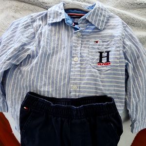Boys Tommy Hilfiger shirt/pants
